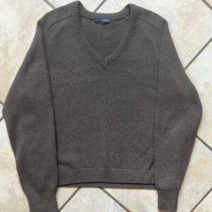 Brandy Melville Brown V-Neck Sweater